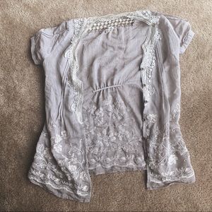 Marineblu Sheer Button Up Top
